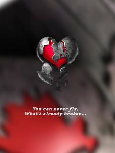 No Love Cracked Metal Heart no love wallpaper