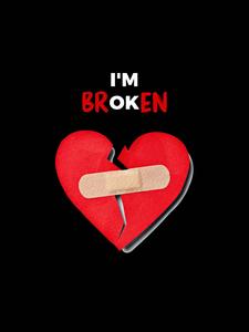 No Love Heart Fixed With Plaster no love wallpaper