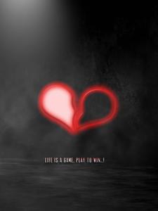 No Love Neon Red Broken Heart no love wallpaper