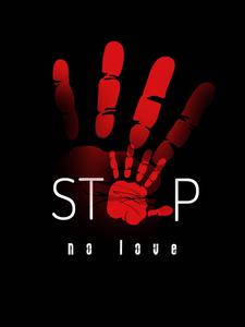 No Love Red Painted Hand no love wallpaper