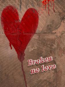 No Love Spray-painted Broken Heart no love wallpaper