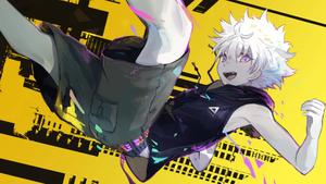 No matter the odds, Killua never backs down from a challenge! killua wallpaper
