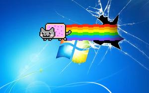 Nyan Cat Cracked Screen cracked screen wallpaper