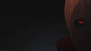 Obito brings darkness in a minimalist world. Wallpaper
