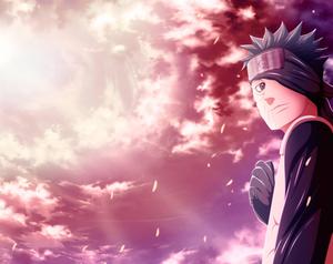 Obito Uchiha Under Bright Pink Sky obito uchiha wallpaper