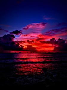 Ocean Neon Sunset Colorful 4k Phone colorful 4k phone wallpaper