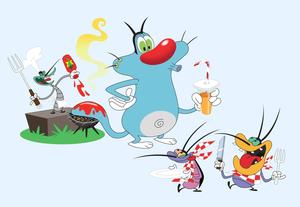 Oggy And The Cockroaches Grilling oggy and the cockroaches wallpaper