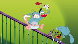 Oggy And The Cockroaches Hand Rail Chasing oggy and the cockroaches wallpaper