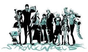 One Piece Characters Black Suit  Wallpaper