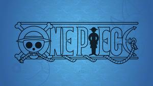 One Piece Desktop Blue Wave Pattern one piece desktop wallpaper