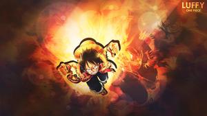One Piece Luffy Fire Art luffy wallpaper