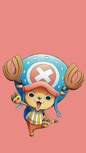 One Piece Phone Chopper On Peach Background one piece phone wallpaper