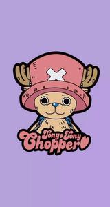One Piece Phone Chopper On Purple Background one piece phone wallpaper