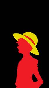 One Piece Phone Luffy Silhouette With Straw Hat one piece phone wallpaper