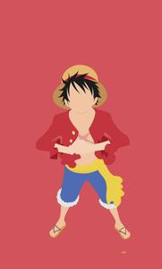 One Piece Phone Minimalist Luffy On Red one piece phone wallpaper