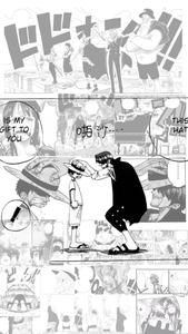 One Piece Phone Shanks And Luffy On Manga one piece phone wallpaper