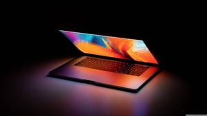 Open Laptop In Dark laptop wallpaper