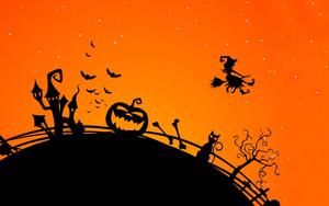 Orange Black Halloween Art halloween wallpaper