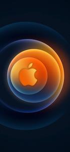 Orange Circle Apple Logo Wallpaper