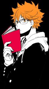 Orange Haired Anime Character Reading Book hinata wallpaper