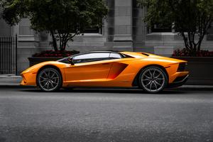 Orange Lamborghini Aventador Sports Car lamborghini wallpaper