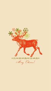 Orange Reindeer Christmas IPhone christmas iphone wallpaper