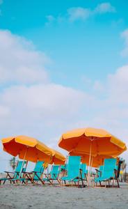 Orange Umbrellas Summer iPhone summer iphone wallpaper