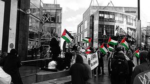 Palestine Rally In Black And White palestine wallpaper