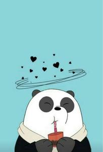 Panpan Sipping Face Cartoon IPhone cartoon iphone wallpaper