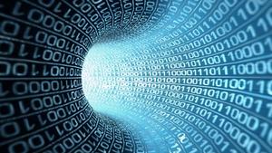 Passing through a digital binary tunnel  Wallpaper