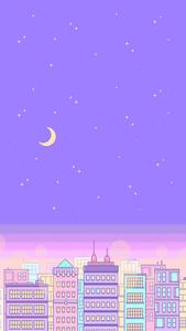 Pastel Aesthetic City Skyline At Night pastel aesthetic wallpaper