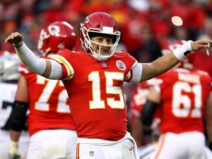Patrick Mahomes Celebrates After Winning The Super Bowl patrick mahomes wallpaper