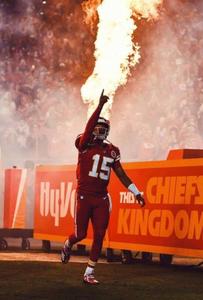 Patrick Mahomes with flames patrick mahomes wallpaper