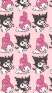 Patterned My Melody Kuromi my melody kuromi wallpaper