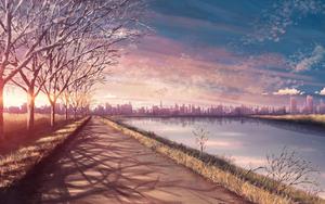 Peaceful View Of Anime Scenery anime scenery wallpaper