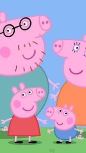Peppa Pig and Family Having a Chat peppa pig wallpaper