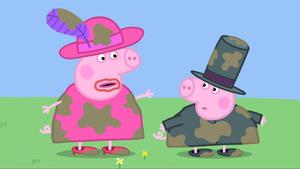 Peppa Pig and George Playing in the Mud peppa pig wallpaper