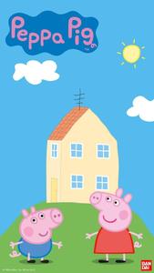 Peppa Pig and her house peppa pig wallpaper
