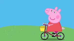 Peppa Pig is going for a ride! peppa pig wallpaper