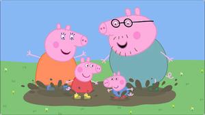 Peppa Pig loves playing in the mud! peppa pig wallpaper