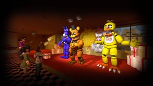 Performing FNAF Animatronics On Stage fnaf wallpaper