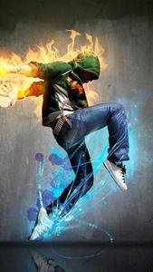 Person Dancing With Fire For Boys boys wallpaper