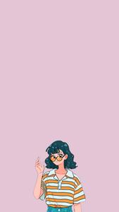 PFP Aesthetic Girl In Light Purple Background pfp aesthetic wallpaper