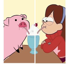 Pig And Girl Cute Matching Best Friend Home Screen Design cute matching best friend wallpaper