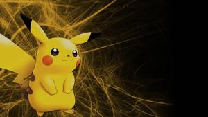 Pikachu On Black Backdrop pikachu wallpaper