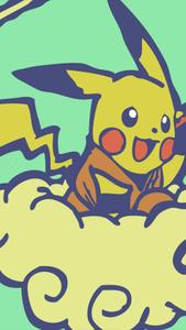 Pikachu Riding On Clouds Pokemon Iphone pokemon iphone wallpaper