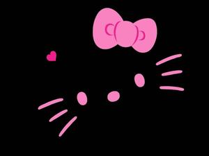 Pink and Black Hello Kitty Wallpaper