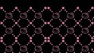 Pink And Black Hello Kitty Pattern black hello kitty wallpaper