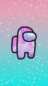 Pink And Green Gradient Among Us Picture Wallpaper
