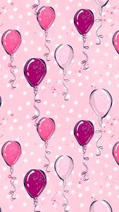 pink and pink balloons on a pink background pretty cute phone wallpaper